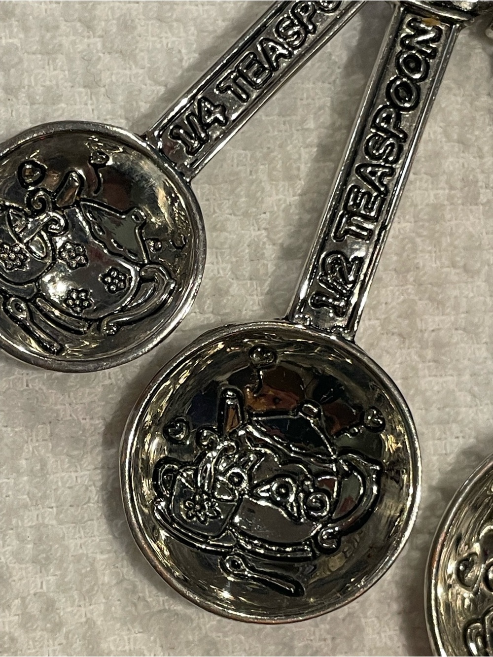 Source Unknown Silver-Tone Decorative Nesting Measuring Spoons - Picture 16 of 16
